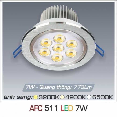 Đèn âm trần downlight Anfaco AFC 511B 7W