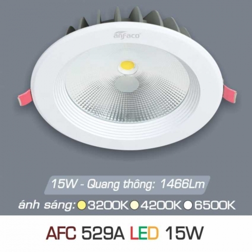   Đèn âm trần downlight Anfaco AFC 529A 15W