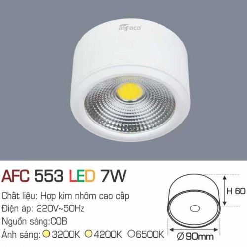 Đèn lon nối Anfaco AFC 553 7W ánh sáng trung tính