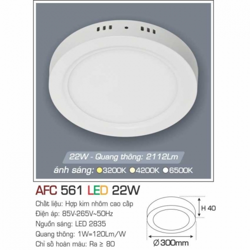 Đèn LED ốp nổi Anfaco AFC 561 22W