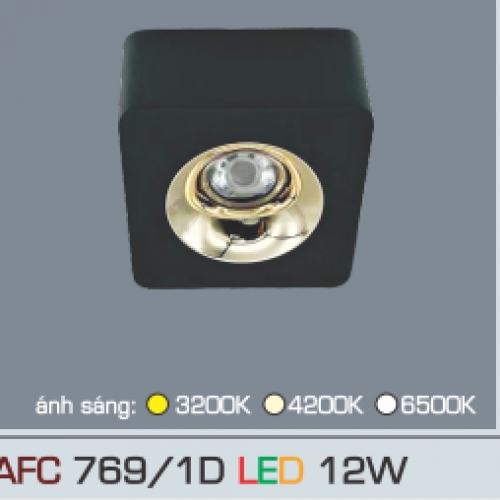 Đèn ốp trần Anfaco AFC 769/1D LED 12W ánh sáng vàng