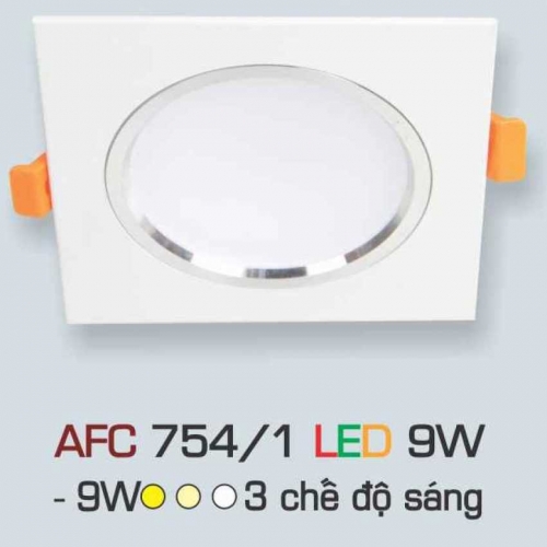 Đèn âm trần downlight Anfaco 3 chế độ AFC 754/1 9W 3C