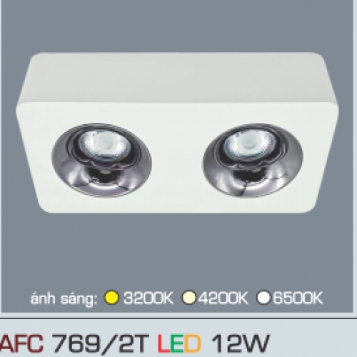 Đèn ốp trần Anfaco AFC 769/2T LED 12W ánh sáng vàng