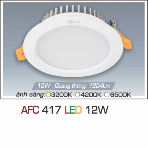 Đèn led âm trần Anfaco AFC-417-12W