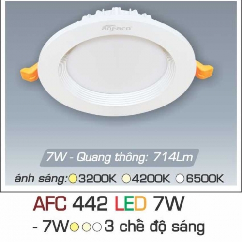 Đèn led âm trần Anfaco AFC-442-7W 3 chế độ