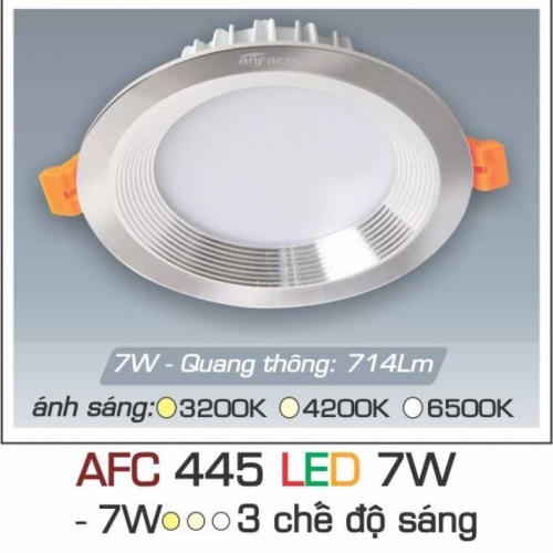 Đèn led âm trần Anfaco AFC-445-7W 3 chế độ