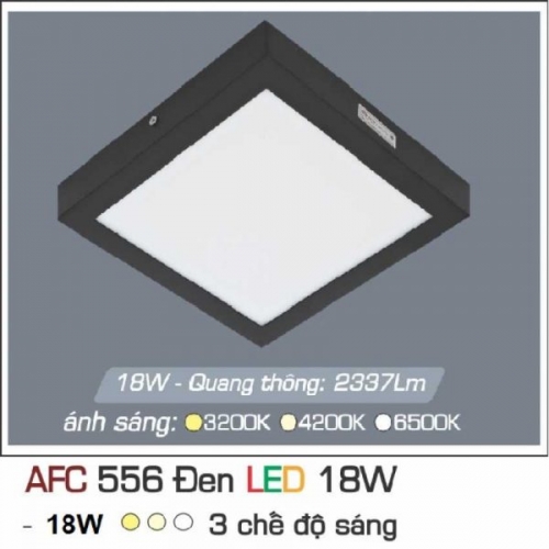 Đèn ốp trần Anfaco AFC 556 Đen 18W 3 màu