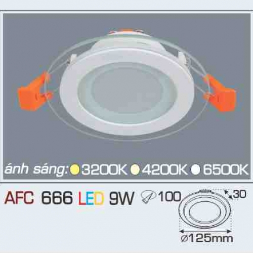 Đèn led âm trần Anfaco AFC-666-9W