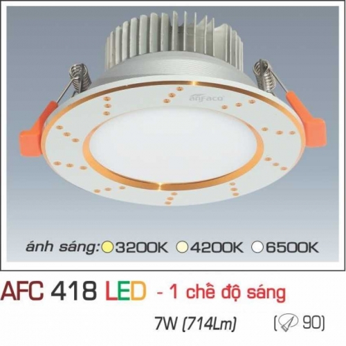 Đèn âm trần downlight Anfaco AFC 418 LED 7W