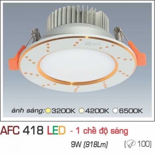 Đèn âm trần downlight Anfaco AFC 418 LED 9W
