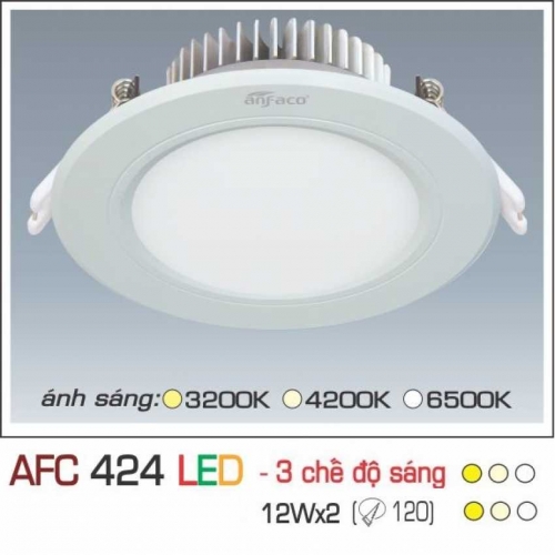 Đèn âm trần downlight Anfaco AFC 424 LED 12W 3 chế độ