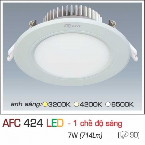 Đèn âm trần downlight Anfaco AFC 424 LED 7W