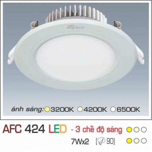 Đèn âm trần downlight Anfaco AFC 424 LED 7W 3 chế độ