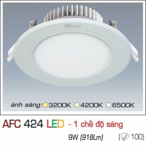 Đèn âm trần downlight Anfaco AFC 424 LED 9W