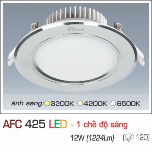 Đèn âm trần downlight Anfaco AFC 425 LED 12W