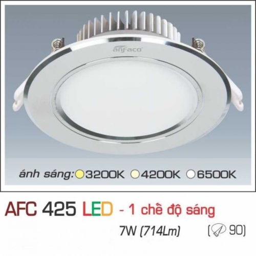 Đèn âm trần downlight Anfaco AFC 425 LED 7W