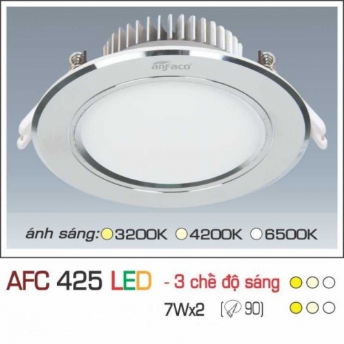 Đèn âm trần downlight Anfaco AFC 425 LED 7W 3 chế độ