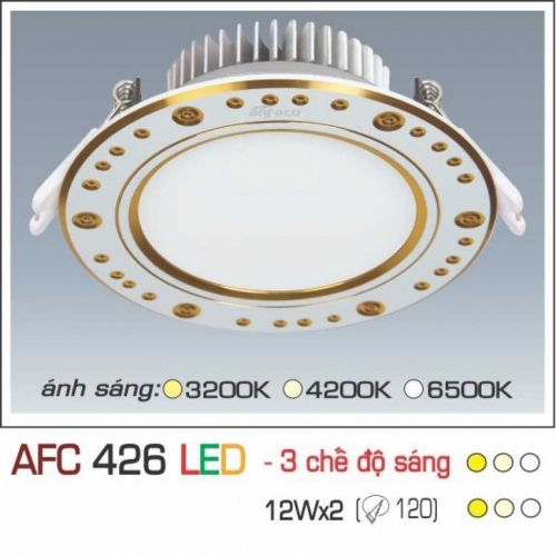 Đèn âm trần downlight Anfaco AFC 426 LED 12W 3 chế độ