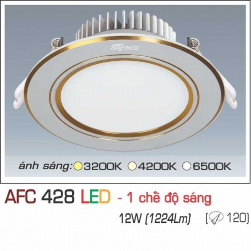 Đèn âm trần downlight Anfaco AFC 428 LED 12W