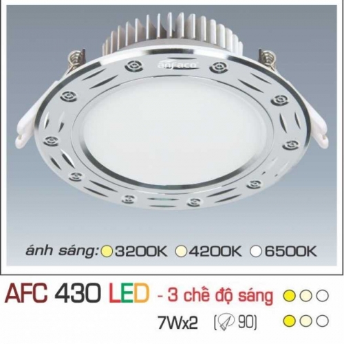 Đèn âm trần downlight Anfaco AFC 430 LED 7W 3 chế độ