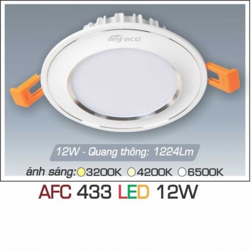 Đèn âm trần downlight Anfaco AFC 433 LED 12W