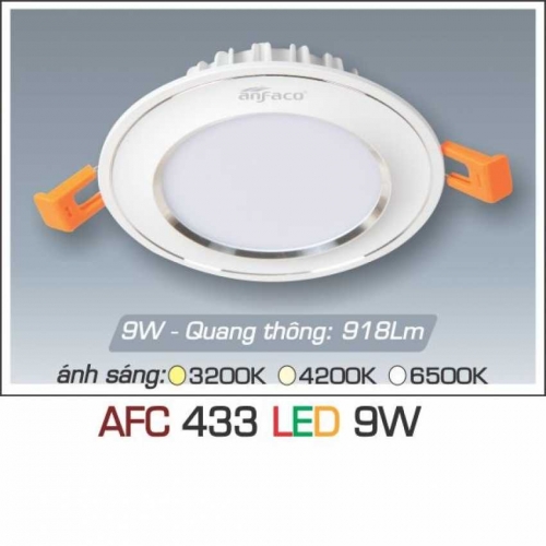 Đèn âm trần downlight Anfaco AFC 433 LED 9W