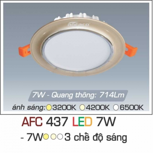 Đèn âm trần downlight Anfaco AFC 437 LED 7W 3 chế độ