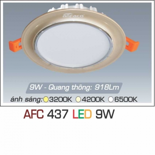 Đèn âm trần downlight Anfaco AFC 437 LED 9W