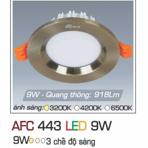 Đèn âm trần downlight Anfaco AFC 443 LED 9W 3 chế độ