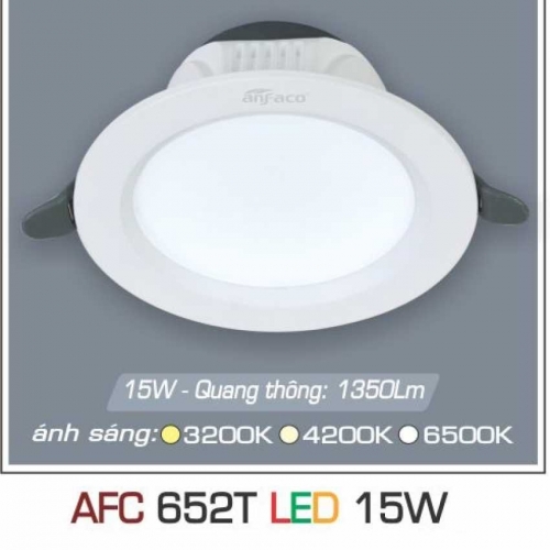 Đèn âm trần downlight Anfaco AFC 652T LED 15W