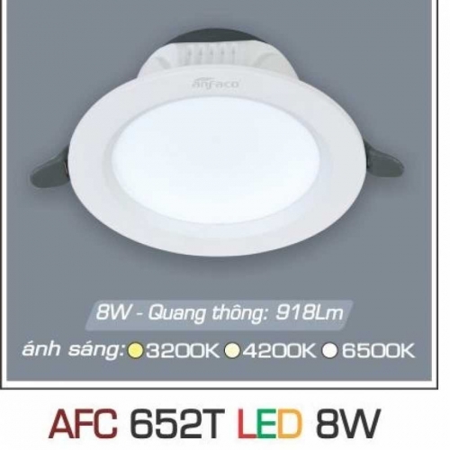 Đèn âm trần downlight Anfaco AFC 652T LED 8W