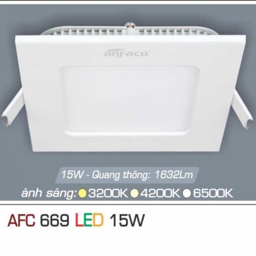 Đèn âm trần downlight Anfaco AFC 669 LED 15W