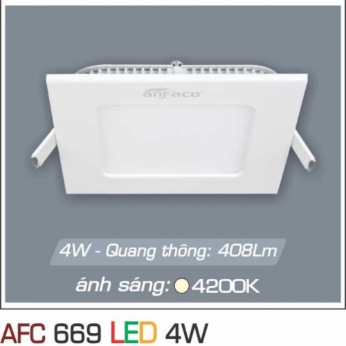 Đèn âm trần downlight Anfaco AFC 669 LED 4W ánh sáng Vàng