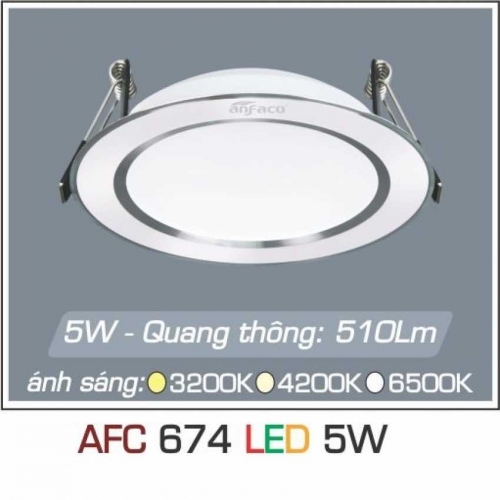 Đèn âm trần downlight Anfaco AFC 674 LED 5W