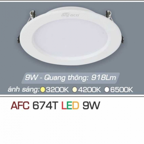 Đèn âm trần downlight Anfaco AFC 674T LED 9W