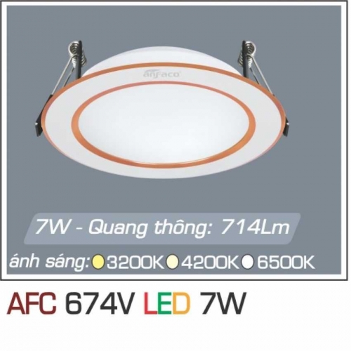 Đèn âm trần downlight Anfaco AFC 674V LED 7W