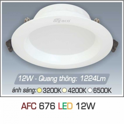 Đèn âm trần downlight Anfaco AFC 676 LED 12W