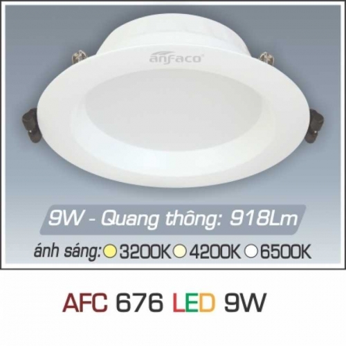Đèn âm trần downlight Anfaco AFC 676 LED 9W