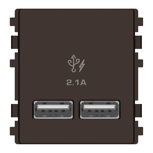 Ổ sạc USB 2.1A đôi, size 2S 8432USB_BZ