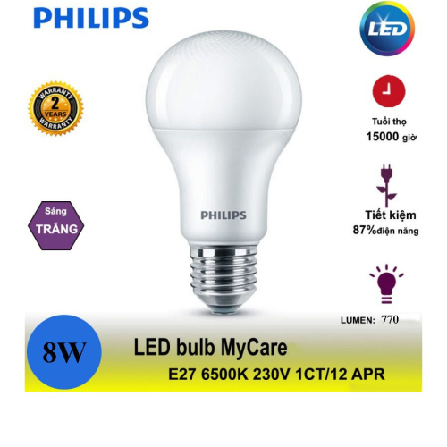 Đèn LED bulb MyCare G9 8W E27 1CT/12 9 APR
