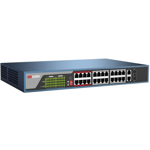 Switch mạng 24 cổng PoE 100M, 2 cổng uplink 10/100/1000M, Layer 2 DS-3E0326P-E(C)
