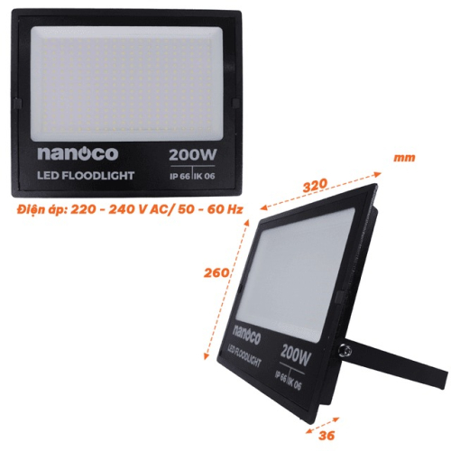 Đèn Pha LED Nanoco NLFM2006, Ánh sáng trắng 6500K