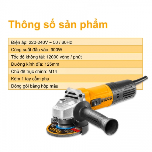 Máy mài góc INGCO AG900285 có điều tốc