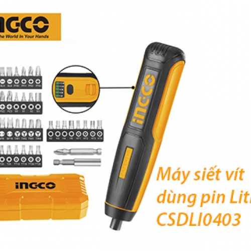 Máy siết vít dùng pin Ingco CSDLI0403 Lithum 4V