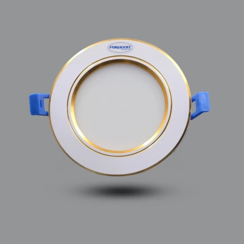 Đèn LED Downlight âm trần viền vàng 7W E110 90/7