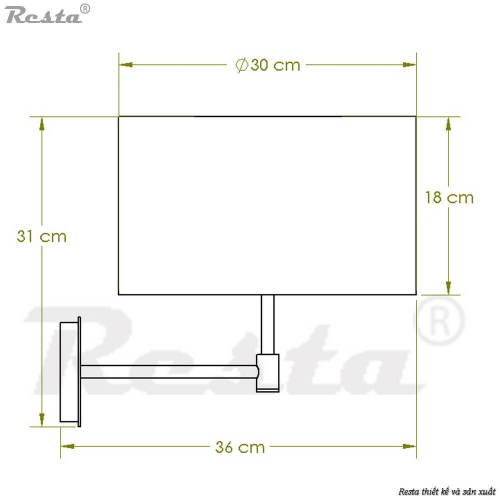 Đèn treo tường Resta 22