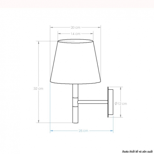 Đèn treo tường Resta 24