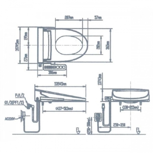 Nắp rửa điện tử CW-H20VN