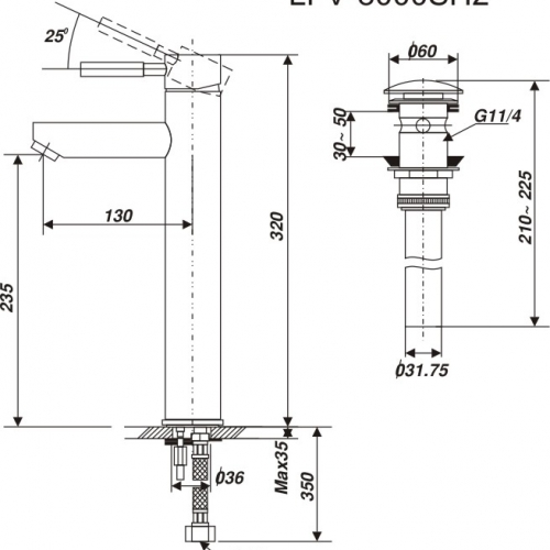 Vòi chậu LFV-8000SH2