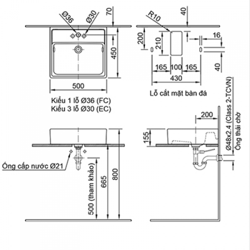 Chậu rửa đặt bàn L-293V